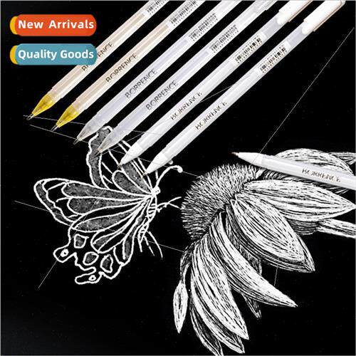 White highlighter drawing pen gold outlining pen适用cartoon