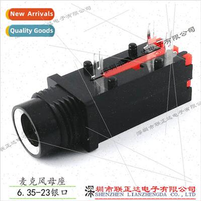 6.35mm Socket lver Port 3-Pin Microphone Female Stereo Micro