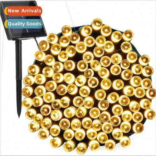 Solar led light string 10 meters 100 lights 8 function garde