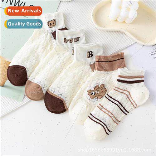Summer new short womens socks mesh breathable sweat-absorbin