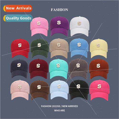 Spring Autumn Korea  ins letter S baseball cap female couple