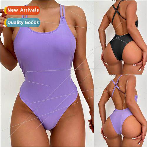 Womens Solid Color One-piece Swimsu Sexy Bikini i LZ197