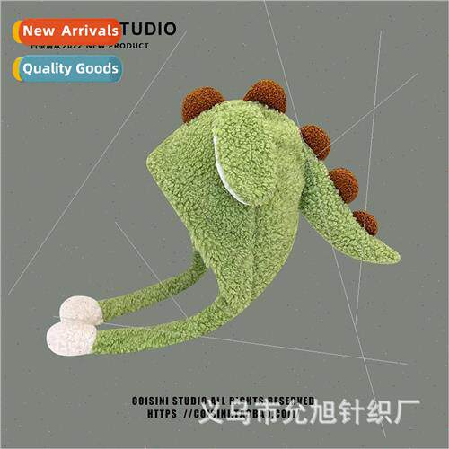 Korea ins cute cartoon dinosaur plush ear protection cap fem