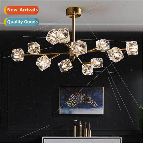 -modern chandelier full copper light luxury simple HK- atmos