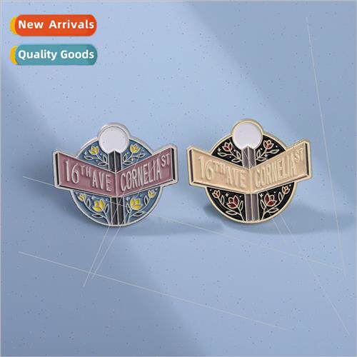 New creative round road sign letters niche badge accessories