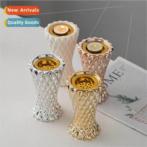 Candle Ceramic Torch Shape Candle Holder Candle Cup Small Ro