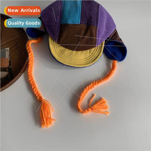Japan tide brcolor blocking autumn winter warm shaking grain