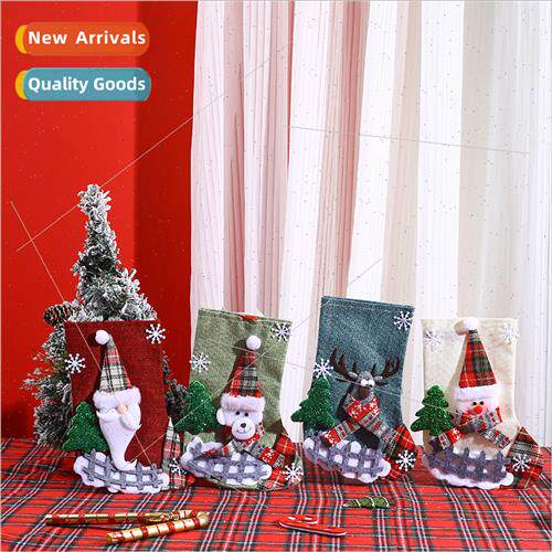 New Christmas socks gift linen medium Christmas socks Christ