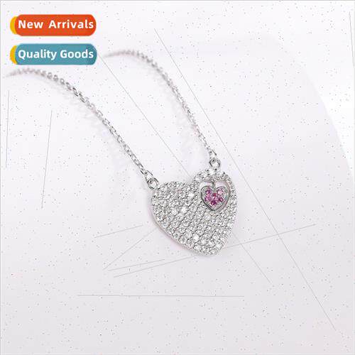 Full set heart s925 silver necklace female hundred niche sen
