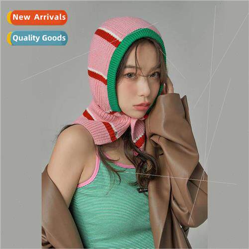 Balaclava hat female autumn winter Korea set head warm knted