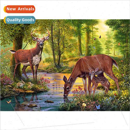 New hand-applied full diamond living room landscape decorati