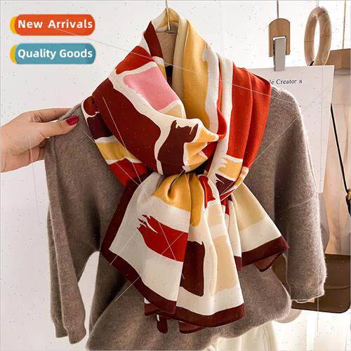 Korea  new fall winter color collision scarf scarf fashion n