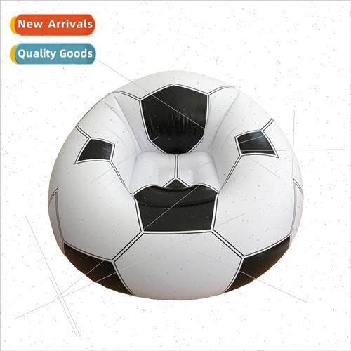Inflatable soccer sofa pvc single lazy sofa recliner portabl