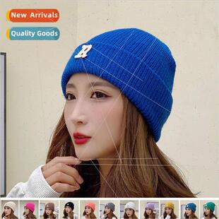 knted thi female face show cap ins versatile fashion hat new
