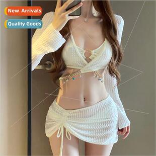 four piece skirt female hollow fashion bikini new Swimsu spl