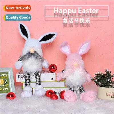 Easter long legged bunny doll ornament cute elf doll home ho