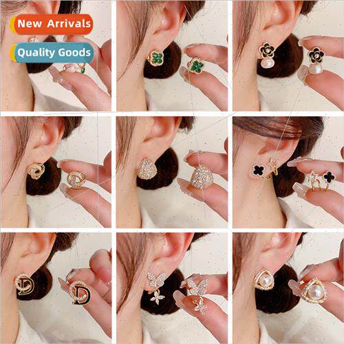 mple classic earrings 100 hundreds fashion 925 silver pin ea