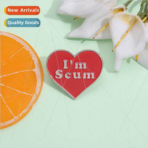 New personalized letters metal brooch creative love English