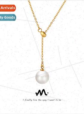 Ins tide warm pleasant imation pearl pull buckle tassel adju