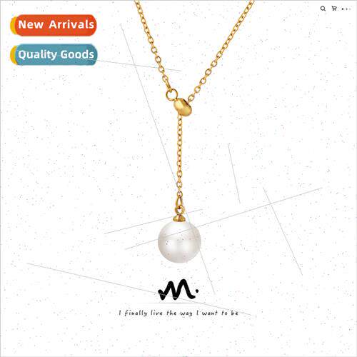 Ins tide warm pleasant imation pearl pull buckle tassel adju