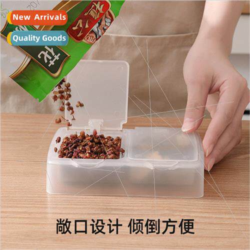 Kchen transparent spice box home drawer flip lid spice organ