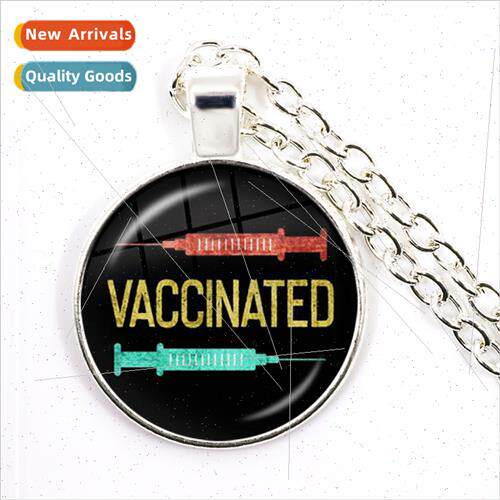 Fashion Vaccination Masks Pictures Photos Glass Round lver B