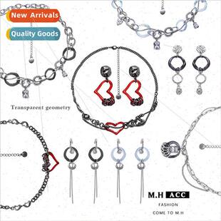 Alec geometric circle necklace female hundred matching Europ