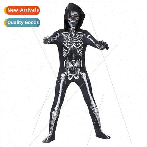 Child Halloween Skeleton Bone Tights Mardi Gras Party Masque