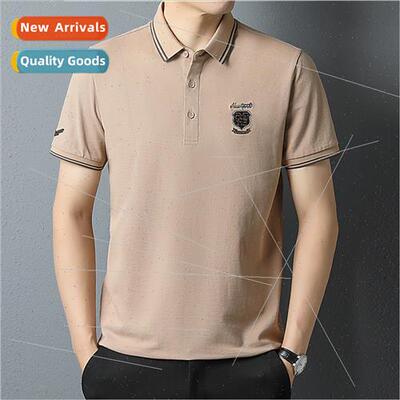 2023 new summer mercerized cotton high-end polo shirt men sh