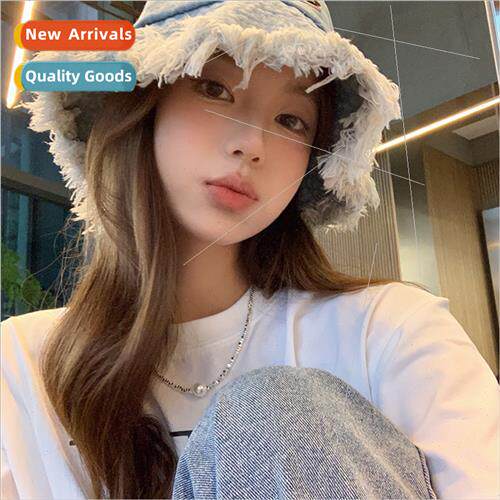 Raw edge cowboy hat spring summer fisherman hat large brim s