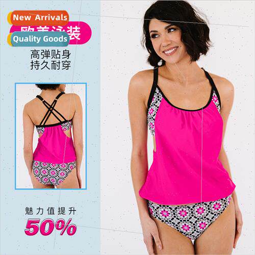 Summer Europe new swimsu su su women halter bikini multi-col