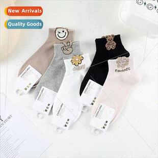 sweet spring socks short bear new summer and female Socks