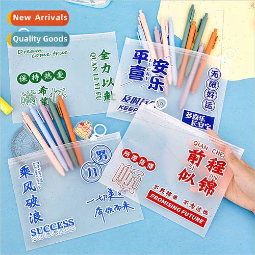 a5 file bag student transparent zipper test paper bag finger
