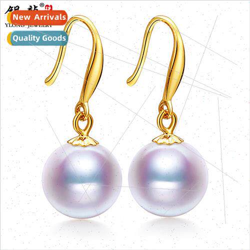 Gold earrings earrings square round strong rose gold earring
