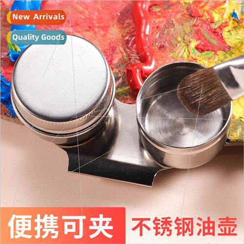 Oil pot metal color mixing anti-volatile wh lid brush washer