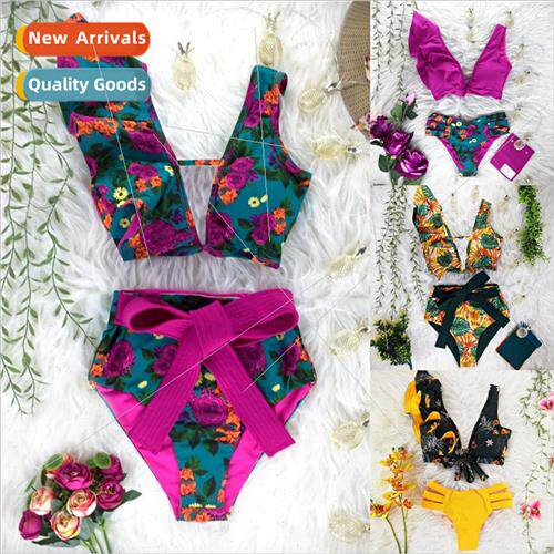 swimsu2023 new iEurope swimsu separates high waist bikini so