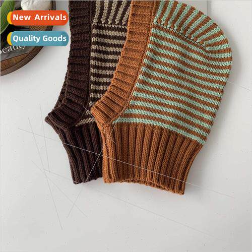 Korea chi wind striped knted kebab rafa hat women fall winte
