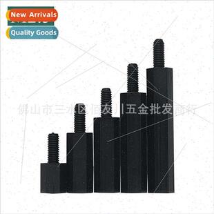 nylon whe head ngle post hexagonal pass single Black M2.5