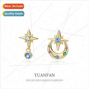 Octopus Asymmetrical Earrings Women Col 925 Europeins silver