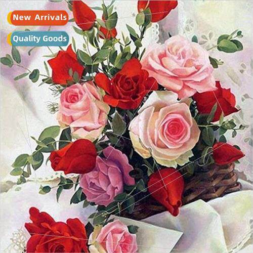 Diamond painting new DIY rose full round diamond handmade po