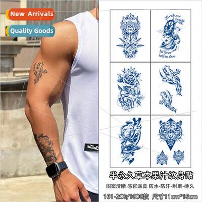 Herbal tattoo stickers semi-permanent English letter tattoo