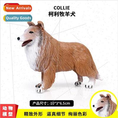 Solid wildlife model Collie Shepherd pet dog children handma