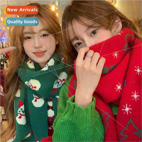 Christmas atmosphere sense snowman scarf female winter 2022