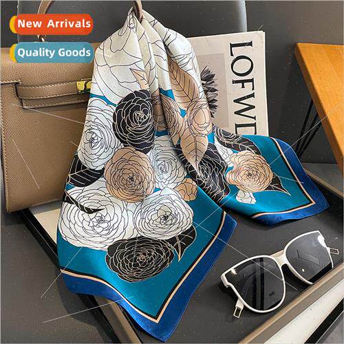 2022 Korea  new fall winter fashion silk silk scarf female d
