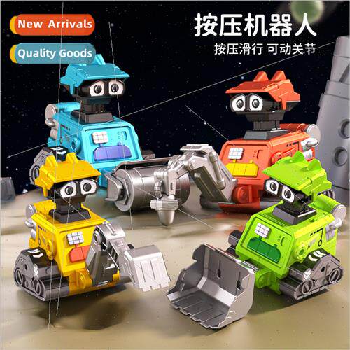 Children engineering car robot puzzle fall resistant model r