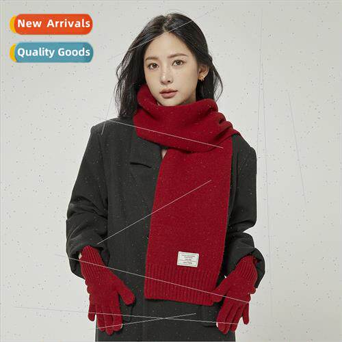 New Year red autumn winter warm thickened wool scarf fashion