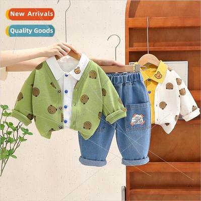 Boys fall su su 2023 new baby fashionable clothes spring and