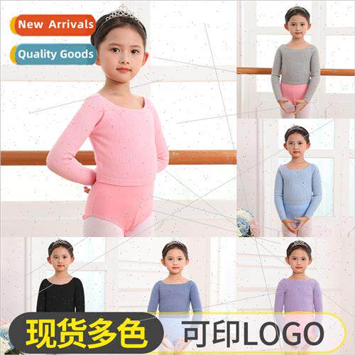 Childrens dance sweater jacket girls fall and winter knted a