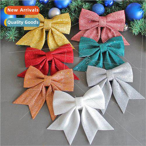 Christmas pearl cotton gold dust bow diy shopping mall Chris