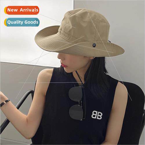 2023 new simple men sun hat summer thin anti-ultraviolet fis